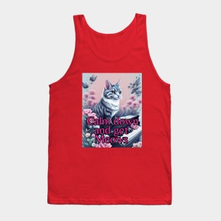 Cat Design T-Shirt: Elegant and Playful | Quality Printing Tank Top